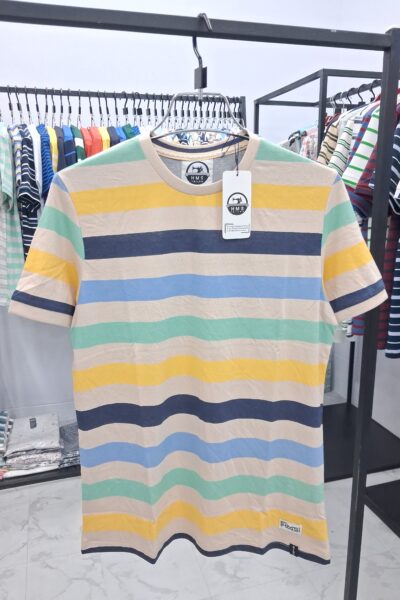 Man's Stripe Cap Sleeve T-shirt