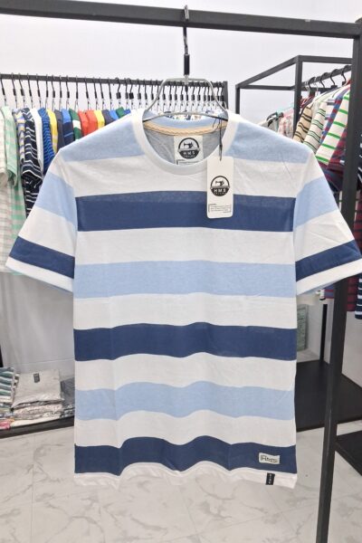 Man's Stripe Cap Sleeve T-shirt