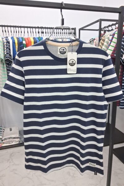 Man's Stripe Cap Sleeve T-shirt