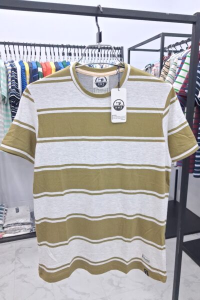 Man's Stripe Cap Sleeve T-shirt