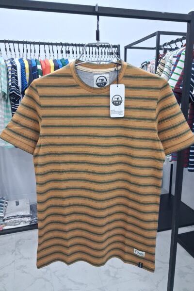 Man's Stripe Cap Sleeve T-shirt