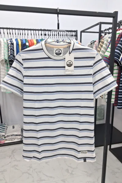 Man's Stripe Cap Sleeve T-shirt