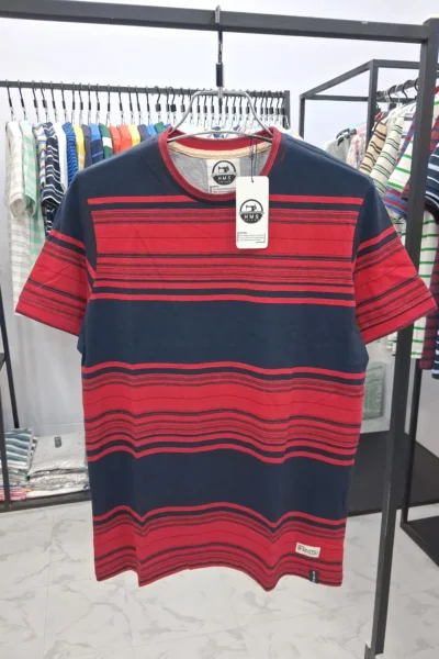 Man's Stripe Cap Sleeve T-shirt