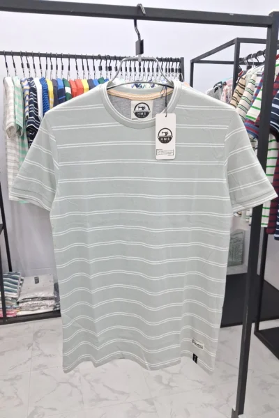 Man's Stripe Cap Sleeve T-shirt