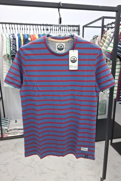 Man's Stripe Cap Sleeve T-shirt