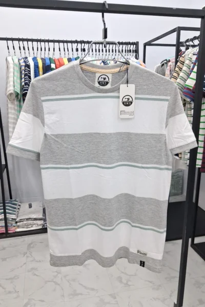 Man's Stripe Cap Sleeve T-shirt