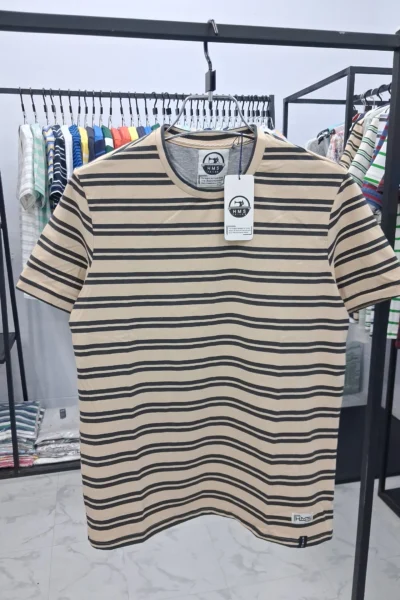 Man's Stripe Cap Sleeve T-shirt