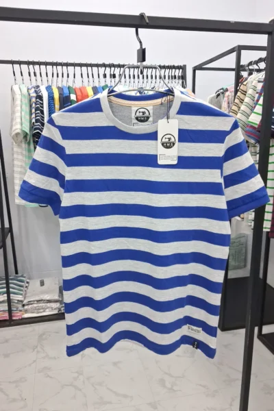Man's Stripe Cap Sleeve T-shirt